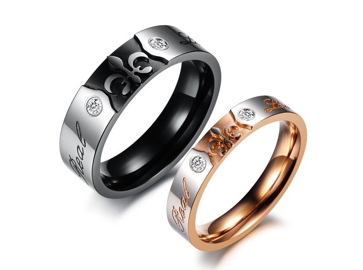 Him  Her Gothic Style Matching Couple Ring Set - Promise Ring (avail ...